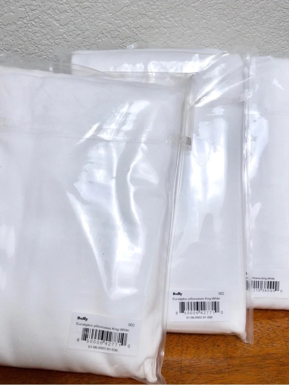 NEW Buffy Eucalyptus Breeze King Pillowcase SET Sham White Cooling BUNDLE